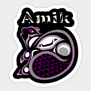 Amik (Beaver) Demisexual Pride Sticker